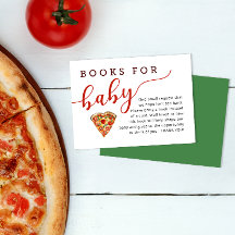 Pizza Baby shower Demande de carte - Livres pour B