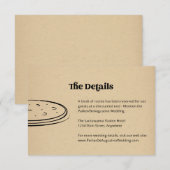 D'accompagnement Pizza Mariage Informations Détails Carte de boîtie (Devant / Derrière)