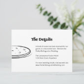 D'accompagnement Pizza Mariage Informations Détails Carte de boîtie (Debout devant)