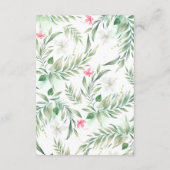 D'accompagnement Plage Fleurs Information Mariage Carte d'invité (Dos)