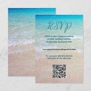 D'accompagnement Plage Scène QR code site Web RSVP Enclôture carte