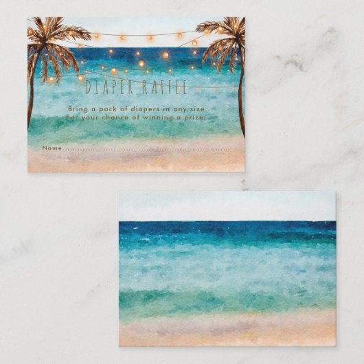 D'accompagnement plage tropicale Carte de boîtier de rouleaux (Devant / Derrière)