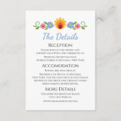 D'accompagnement Polonaise Fleurs folkloriques Carte Mariage jaune (Devant)