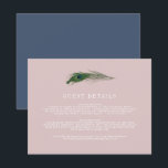 D'accompagnement Pose de paon | Carte de cloison de mariage invité<br><div class="desc">Cartes d'information personnalisées pour invités pêche pour correspondre au style et au thème de l'invitation et de la réponse de la collection de mariage Pose de paon. Tous les éléments sont ajustables simplement en utilisant la fonction de personnalisation.</div>