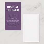 D'accompagnement Pourpre | Afficher la carte de douche (Devant / Derrière)