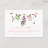 D'accompagnement Preppy Girl Golf Clothesline Diaper Carte Raffle (Devant)