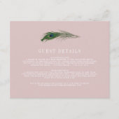 D'accompagnement Présentation du paon | Carte d'invité de mariage e (Devant)