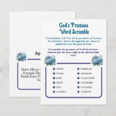D'accompagnement Promesses de Dieu Word Scramble Carte de jeu (Devant / Derrière)