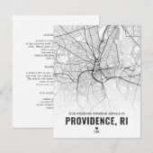 D'accompagnement Providence Mariage Weekend Details Carte de boîtie (Devant / Derrière)