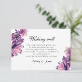 D'accompagnement Puits de souhaits floral violet. Carte d'insertion (Debout devant)