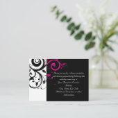D'accompagnement Réception et carte Fuchsia Black Reverse Swirl (Debout devant)