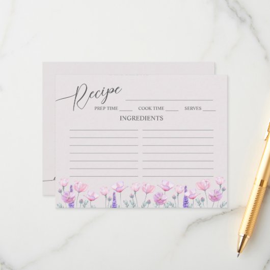 D'accompagnement Recette de Fête des mariées de carte de boîtier. (Devant/Arrière en situation)