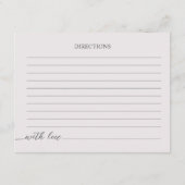 D'accompagnement Recette de Fête des mariées de carte de boîtier. (Dos)