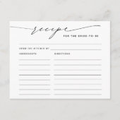 D'accompagnement Recette pour la carte de boîtier de script élégant (Devant)