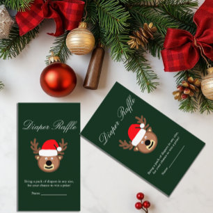 D'accompagnement Reindeer Noël Baby shower Déchets Carte Raffin