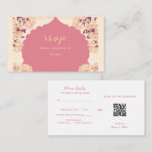 D'accompagnement Réponse de mariage Sikh | Carte de réponse Anand K (Devant / Derrière)