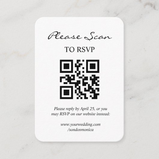 D'accompagnement Réponse simple moderne avec carte incluse avec cod (Devant)