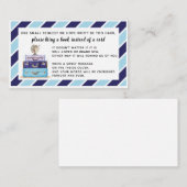 D'accompagnement Réserver au lieu d'insérer la carte bleue (Devant / Derrière)