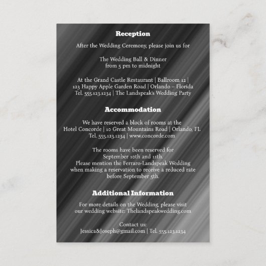 D'accompagnement Retro Black & White Pearles & Carte (Dos)