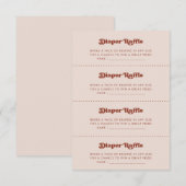 D'accompagnement Retro élégant Peach Pink Diaper Carte de jeu (Devant / Derrière)