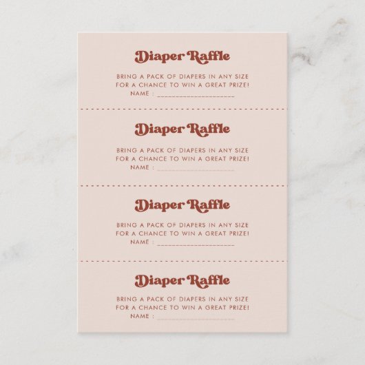 D'accompagnement Retro élégant Peach Pink Diaper Carte de jeu (Devant)