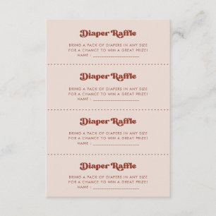 D'accompagnement Retro élégant Peach Pink Diaper Carte de jeu