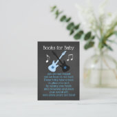 D'accompagnement Rock a Bye Rockstar Baby shower Book Request Carte (Debout devant)