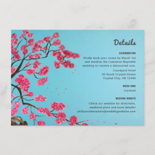D'accompagnement Romantic Cherry Blossoms Détails Carte de boîtier