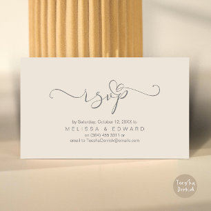 D'accompagnement Romantique Mariage RSVP Diner Carte d'invitation