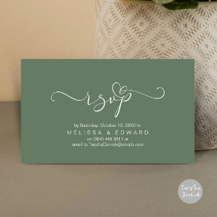 D'accompagnement Romantique Mariage RSVP Diner Carte d'invitation