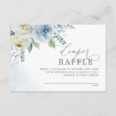 D'accompagnement Rose Dusty Blue Flowers Diaper Carte Raffle (Devant)