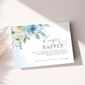 D'accompagnement Rose Dusty Blue Flowers Diaper Carte Raffle
