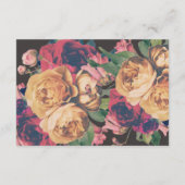 D'accompagnement Rose foncé Botanique Pied Mariage Détails Carte (Dos)