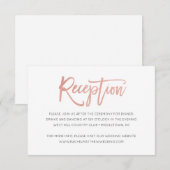 D'accompagnement Rose Gold Modern Fairytale Carte de réception de m (Devant / Derrière)