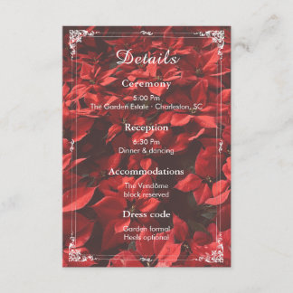 D'accompagnement Rose Romantique | Détails Floraux Carte de Mariage