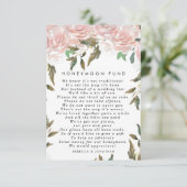 D'accompagnement rose roses floral mariage carte de lune de miel (Debout devant)