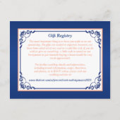 D'accompagnement Royal Blue, Pêche Florale, Coeurs Insertion Carte (Dos)