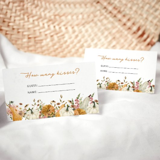 D'accompagnement Rustic Automne Devine Combien De Baisers Carte Boî