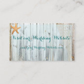 D'accompagnement Rustic Beach Starfish Mariage Carte de site Web Ma (Dos)
