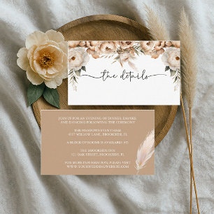 D'accompagnement Rustic Boho Mariage Détails Carte de boîtier