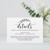 D'accompagnement Rustic Elegance Mariage Détails Carte Kraft (Debout devant)