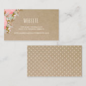 D'accompagnement Rustic Flowers | Carte de site mariage (Devant / Derrière)