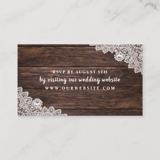 D'accompagnement Rustic Lace et Wood carte du site rsvp (Devant)