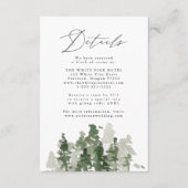 D'accompagnement Rustic Pine Forest Détails du Mariage Carte de boî (Devant)