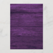 D'accompagnement Rustic Wood Détails Mariage Site Carte de boîtier (Dos)