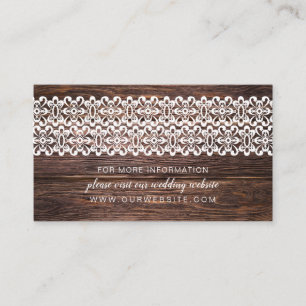 D'accompagnement Rustic Wood + Lace mariage site internet carte d'i