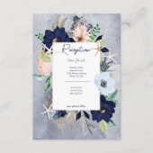 D'accompagnement Rustique Floral Beach Carte de réception nautique (Devant)