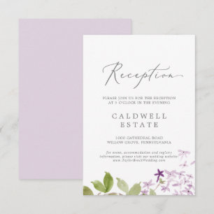 D'accompagnement Rustique Lilac Mariage Réception Insertion Carte