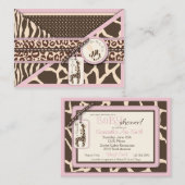 D'accompagnement Safari Girl Reminder Carte pour notes (Devant / Derrière)