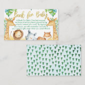 D'accompagnement Safari thème livre pour carte d'insertion bébé (Devant / Derrière)